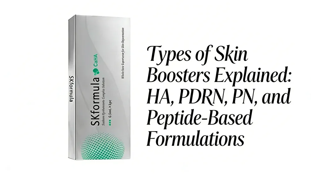 Types of Skin Boosters Explained: HA, PDRN, PN, and Peptide-Based Formulations